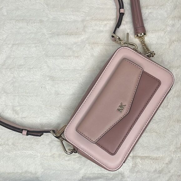 NWT Michael Kors Camera Small Tri-color Multicolor Leather Cross Body Bag - Picture 3 of 15